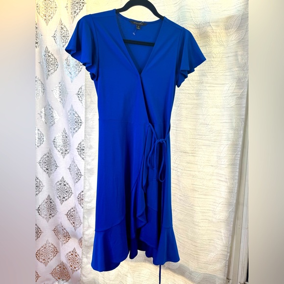 Banana Republic Blue Asymmetrical Wrap Sundress - Picture 1 of 12